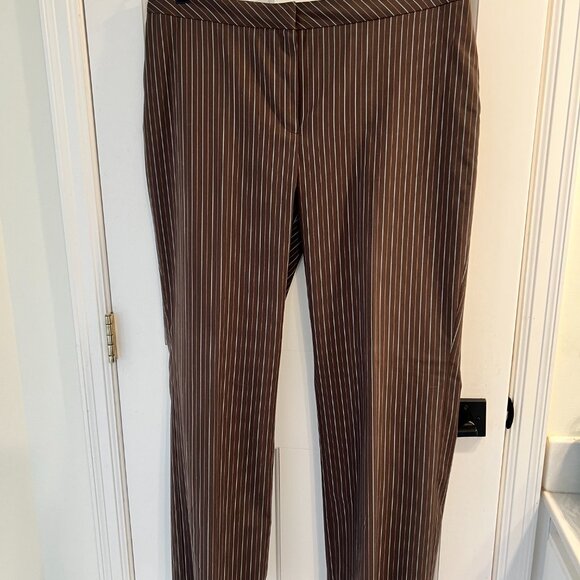 Caslon Brown Pinstripe Pant Suit – Jacket 14 / Pants 16 - Picture 7 of 16